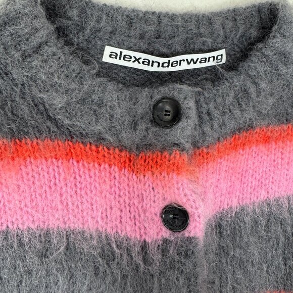 ALEXANDER WANG Brushed Mohair Oversized Cardigan - Picture 4 of 8